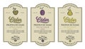 Cider labels set