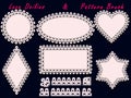 Collection of lace doilies and pattern brush. For laser cutting, scrapbook, templates design baby shower, cards and invitations.