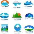 Collection of landscapes logos