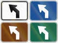 Collection of lane direction signs of the United States MUTCD