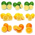 Collection of lemon, lime and orange