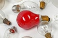 Collection light bulbs Royalty Free Stock Photo