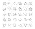 Set of Simple Icons of Tea.