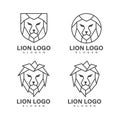 Collection lion logo vector