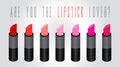 Collection: Lipstick in 7 Color Variants