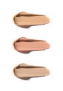 Collection of liquid foundation strokes