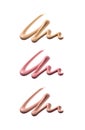 Collection of liquid foundation strokes