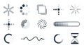 Collection of Loading and Progress Indicators Royalty Free Stock Photo