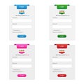 Collection of login forms Royalty Free Stock Photo