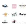 Collection of logos and branding vector Royalty Free Stock Photo