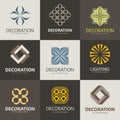 A collection of logos for interior, furniture shops, companies make furniture, decor items and home decoration.