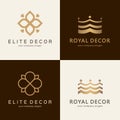 A collection of logos for interior, furniture shops, decor items and home decoration.