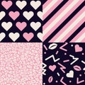 Collection of Love Patterns Royalty Free Stock Photo