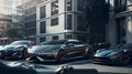 Collection of Luxury Cars in Urban Setting