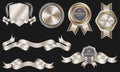 collection of luxury vector design elements for badges and ribbons Royalty Free Stock Photo
