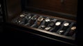 collection of luxury watches sits on a velvet-lined displ one generative AI