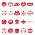 Collection of made in canada labels. Vector illustration decorative design Royalty Free Stock Photo