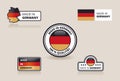 Collection of Made in Germany Labels, Badges and Stickers Royalty Free Stock Photo