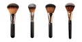 collection of make up brushes on transparentbackground. Royalty Free Stock Photo
