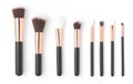 Collection makeup brushes isolated Royalty Free Stock Photo