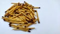 A collection of matchsticks for the needs of burning, grilling anything, this photo is suitable for background too