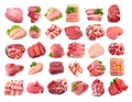 Collection of meat Royalty Free Stock Photo