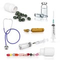 Collection medical ampules, Royalty Free Stock Photo