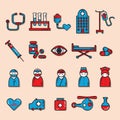 collection of medical equipments. Vector illustration decorative design