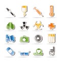Collection of medical themed icons Royalty Free Stock Photo