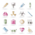 Collection of medical themed icons Royalty Free Stock Photo