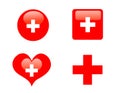 Collection of medical themed icons