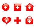 Collection of medical themed icons