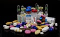 Al Ain, United Arab Emirates - 08/05/2020: A random collection of medication vaccinations