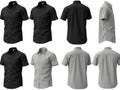 Collection of men\'s shirts isolated on white background Royalty Free Stock Photo