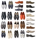 Collection of men shoes Royalty Free Stock Photo