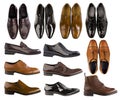 Collection of men shoes Royalty Free Stock Photo