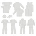 Collection of men work clothes