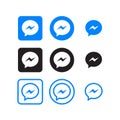 Messenger social media icons