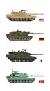 Collection Military Transportation of vector tanks