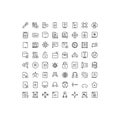 Minimal Line Icons Set for User Interface, Web and Mobile Apps Isolated on White Royalty Free Stock Photo