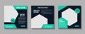 A collection of minimal editable square banner templates
