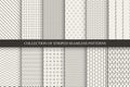 Collection of minimalistic striped seamless patterns. Beige endless linear textures. Repeatable unusual simple