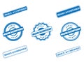 Collection of Mission Accomplished Rubber Stamps and Seals Royalty Free Stock Photo