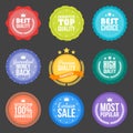 Collection of modern, flat design styled labels and design elements. Vector Royalty Free Stock Photo