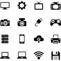 Collection of modern technology and gadget icons Royalty Free Stock Photo