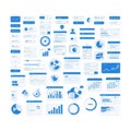 Collection of modern ui web elements for data visualization dashboards and app interfaces featuring charts and graphs Royalty Free Stock Photo