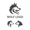 Collection of Modern Wolf Head Logo simple and Elegant Vector Design Template