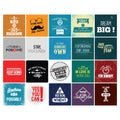 collection of motivational quotes. Vector illustration decorative design Royalty Free Stock Photo
