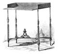 Collection of Mr Double. - Table supposed to have belonged to the daughters of Louis XV or the eldest son of Louis XVL. Drawing