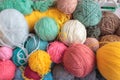 Collection of multi-colored threads for needlework Royalty Free Stock Photo